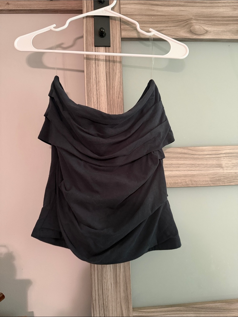 Lucky Brand Dark Gray Strapless Top